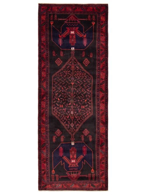 Persian Style 4'11" x 13'3" Hand-knotted Wool Rug 