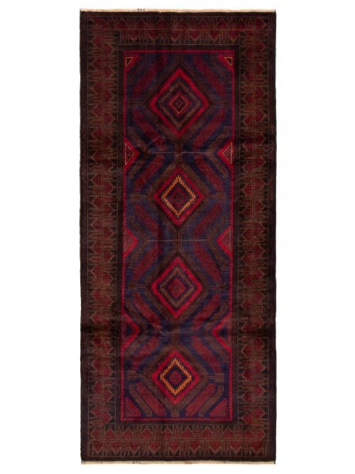 Afghan Teimani 4'2" x 9'7" Hand-knotted Wool Rug 