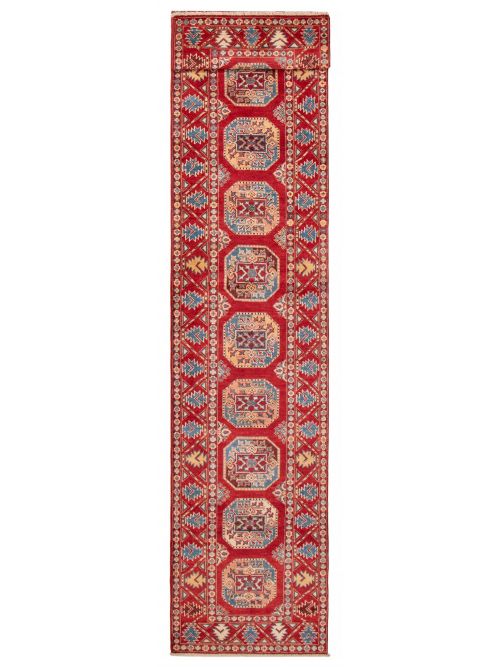 Afghan Uzbek Ghazni 2'7" x 13'2" Hand-knotted Wool Rug 