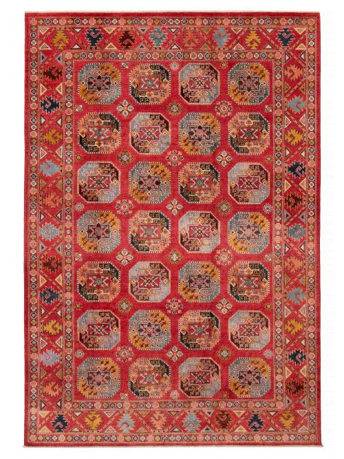 Afghan Uzbek Ghazni 6'8" x 9'11" Hand-knotted Wool Rug 