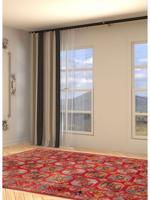 Afghan Uzbek Ghazni 6'8" x 9'11" Hand-knotted Wool Rug 