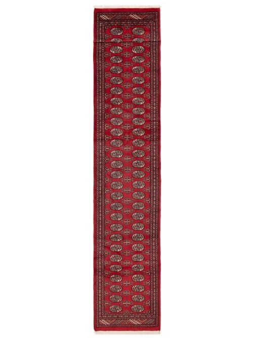 Pakistani Finest Peshawar Bokhara 2'6" x 15'3" Hand-knotted Wool Rug 
