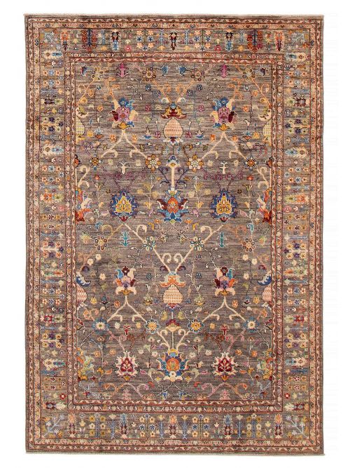 Afghan Uzbek Ghazni 5'9" x 8'3" Hand-knotted Wool Rug 