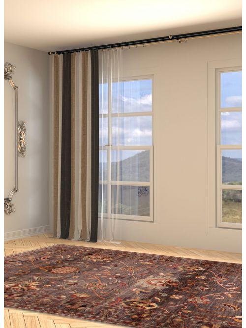 Afghan Uzbek Ghazni 3'11" x 6'0" Hand-knotted Wool Rug 