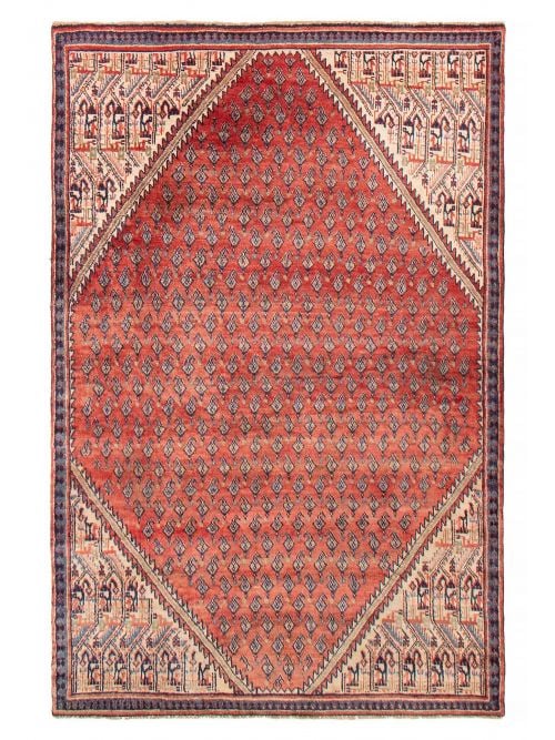 Persian Style 4'0" x 6'0" Hand-knotted Wool Rug 