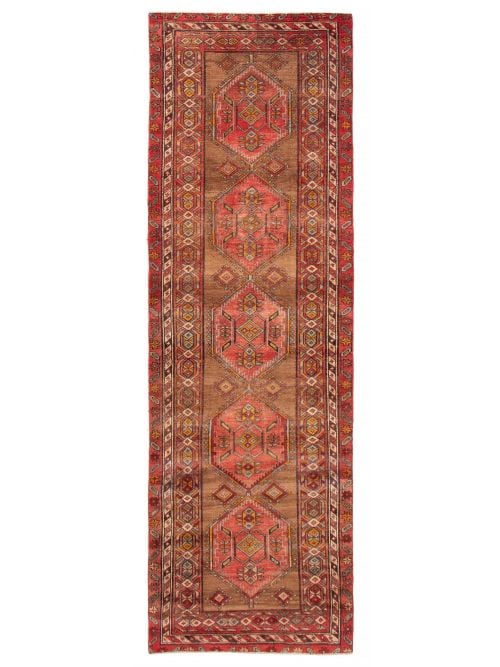 Persian Style 3'4" x 10'7" Hand-knotted Wool Rug 