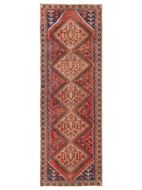 Persian Style 3'2" x 9'2" Hand-knotted Wool Rug 