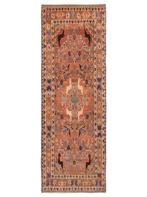 Persian Style 3'2" x 9'3" Hand-knotted Wool Rug 