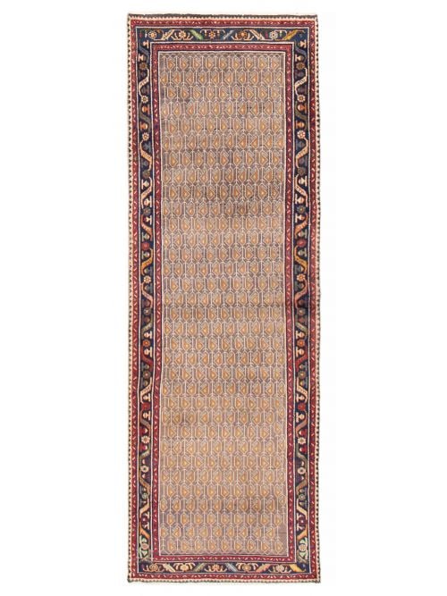 Persian Style 3'5" x 9'1" Hand-knotted Wool Rug 
