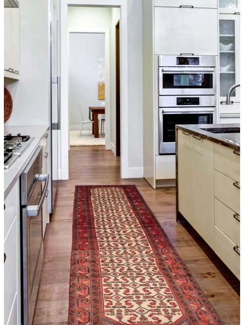 Persian Style 2'8" x 13'2" Hand-knotted Wool Rug 