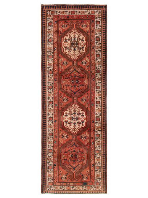 Persian Style 3'7" x 10'3" Hand-knotted Wool Rug 