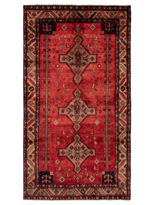 Persian Style 4'8" x 8'6" Hand-knotted Wool Rug 