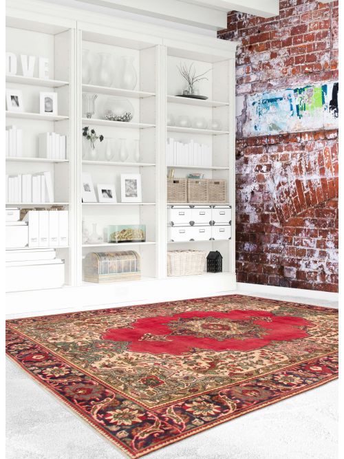 Persian Style 6'5" x 9'6" Hand-knotted Wool Rug 