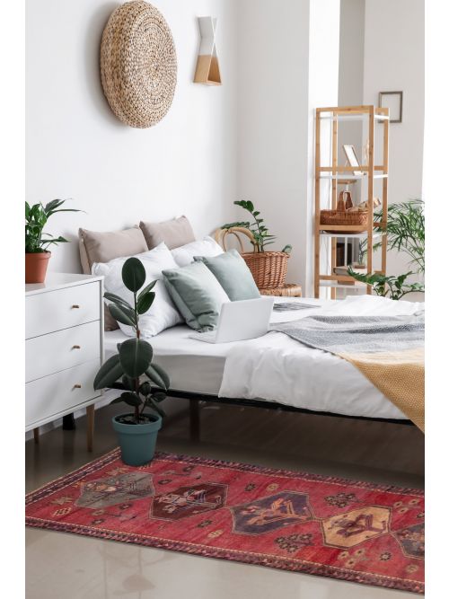 Persian Style 4'2" x 11'10" Hand-knotted Wool Rug 