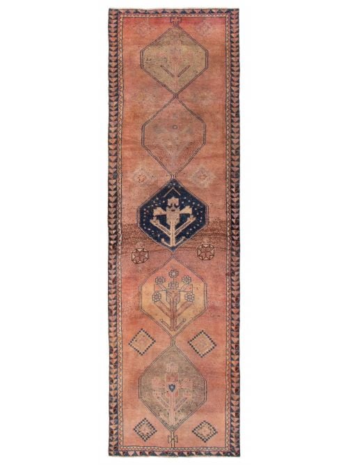 Persian Style 3'9" x 13'0" Hand-knotted Wool Rug 