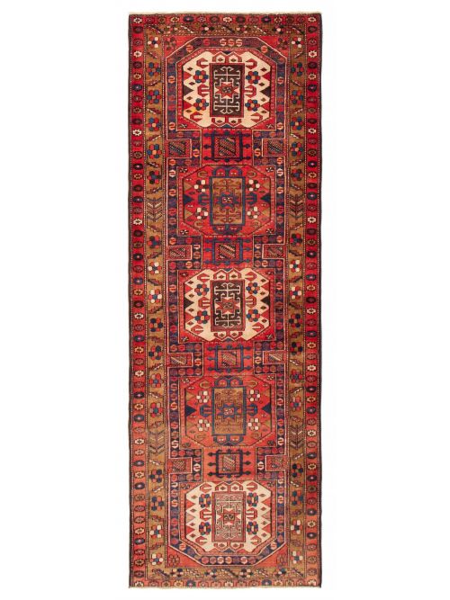 Persian Style 3'7" x 10'7" Hand-knotted Wool Rug 