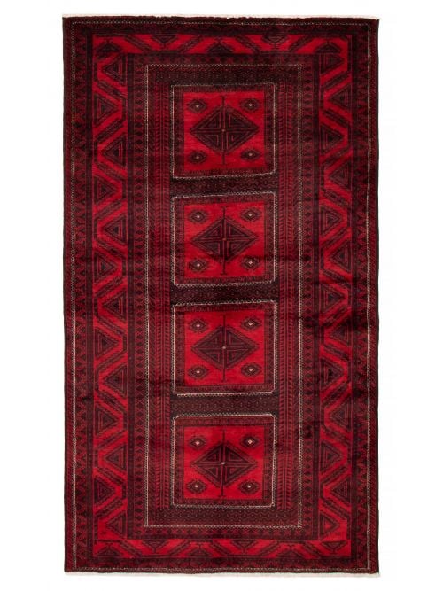 Afghan Baluch 4'7" x 8'1" Hand-knotted Wool Rug 