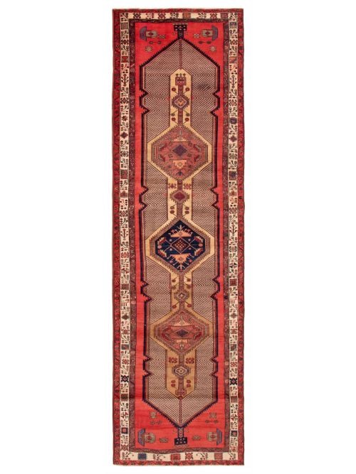 Persian Style 3'11" x 13'5" Hand-knotted Wool Rug 