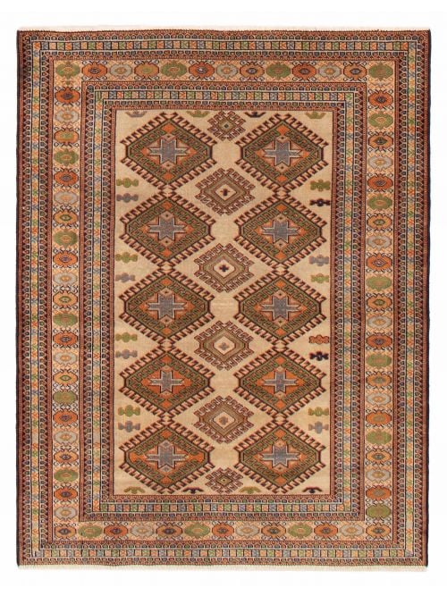 Afghan Teimani 4'4" x 5'7" Hand-knotted Wool Rug 