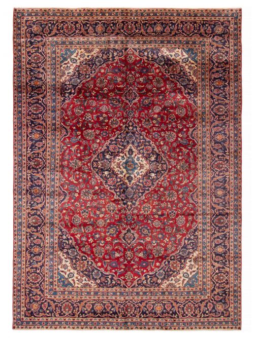 Persian Kashan 9'2" x 13'1" Hand-knotted Wool Rug 