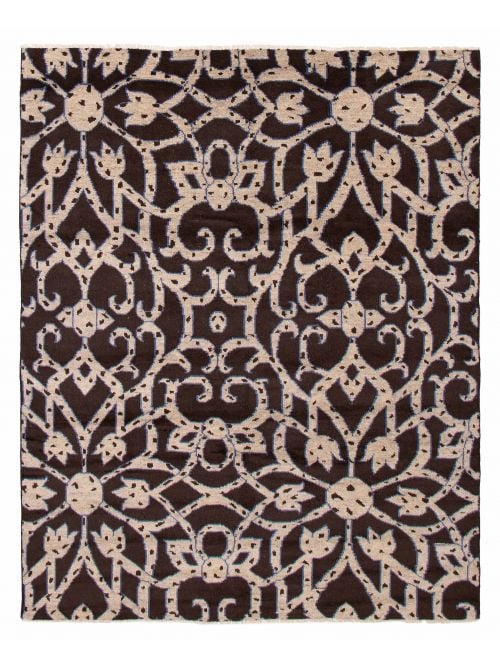 Indian Arlequin 7'8" x 9'6" Hand-knotted Wool Rug 