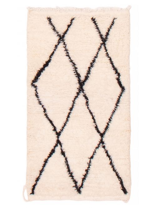 Moroccan Beni Ourain 1'11" x 3'3" Hand-knotted Wool Rug 