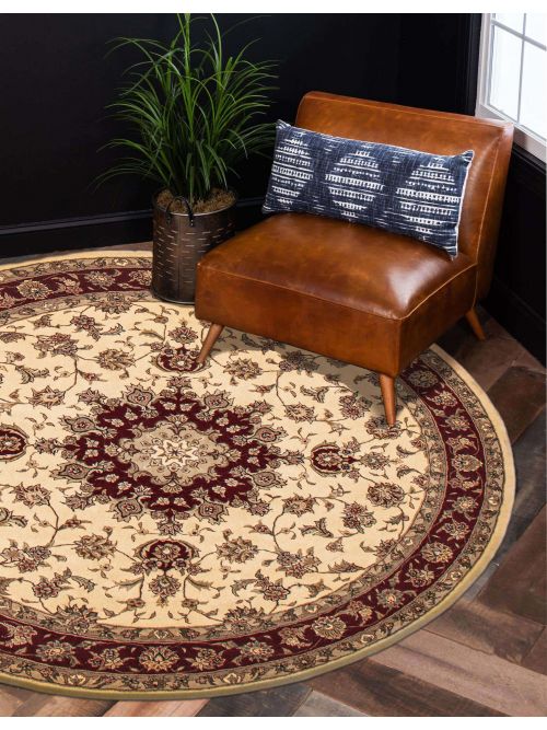 Chinese Classic 7'0" x 7'0" Hand Tufted Silk & Wool Rug 