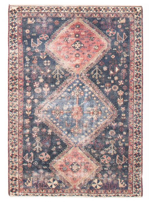 Persian Style 4'0" x 5'4" Hand-knotted Wool Rug 