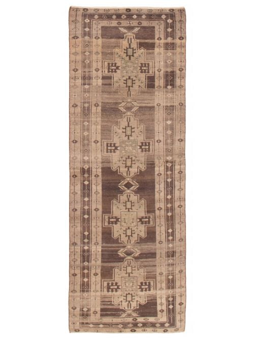 Turkish Antalya Vintage 3'3" x 9'0" Hand-knotted Wool Rug 