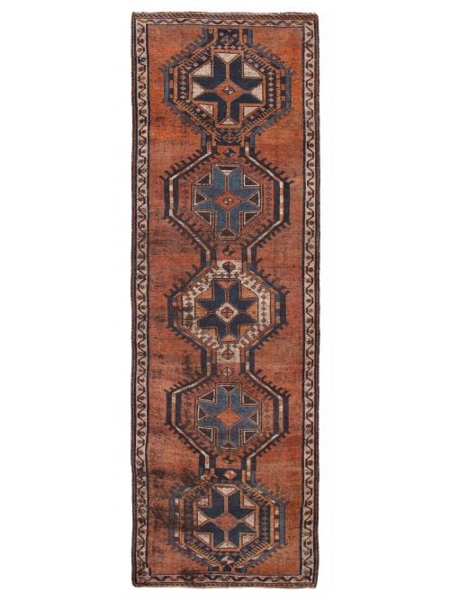 Persian Style 3'10" x 11'3" Hand-knotted Wool Rug 