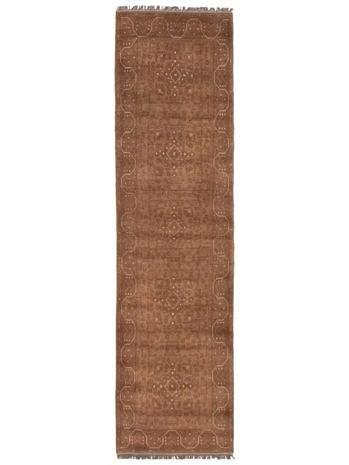 Afghan Finest Khal Mohammadi 2'7" x 9'7" Hand-knotted Wool Rug 