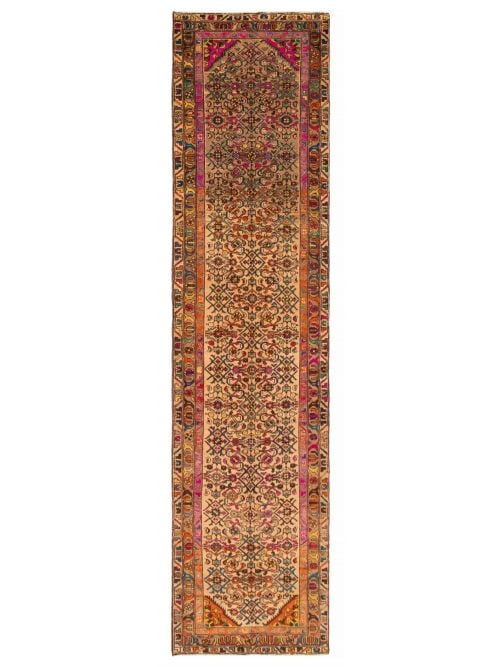 Persian Style 3'3" x 13'4" Hand-knotted Wool Rug 
