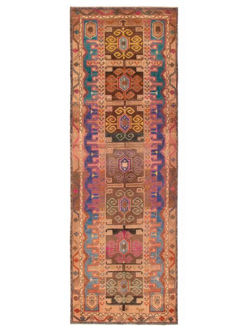 Persian Style 4'7" x 14'7" Hand-knotted Wool Rug 