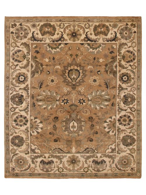 Indian Jamshidpour 8'1" x 9'5" Hand-knotted Wool Rug 