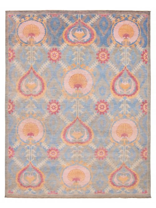 Pakistani Abstract Lahore Legacy 7'11" x 10'3" Hand-knotted Wool Rug 