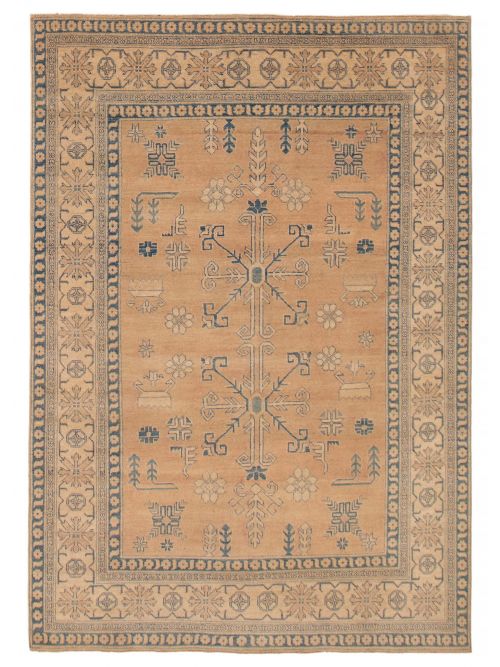 Afghan Finest Ghazni 6'5" x 9'1" Hand-knotted Wool Rug 