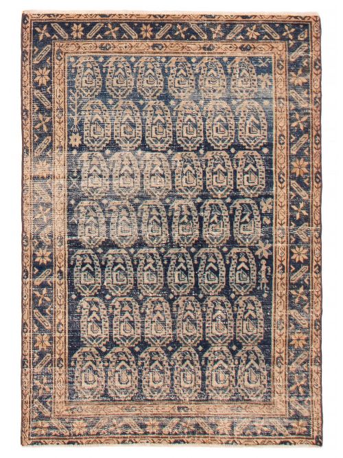 Turkish Antalya Vintage 3'7" x 5'0" Hand-knotted Wool Rug 