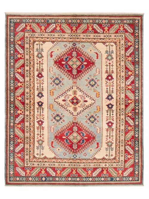 Afghan Uzbek Ghazni 5'0" x 6'4" Hand-knotted Wool Rug 