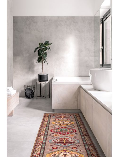 Afghan Uzbek Ghazni 2'9" x 9'8" Hand-knotted Wool Rug 