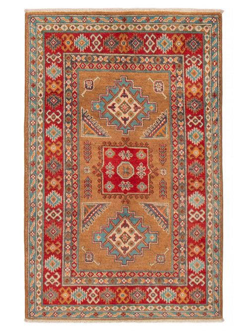 Afghan Uzbek Ghazni 3'2" x 4'10" Hand-knotted Wool Rug 