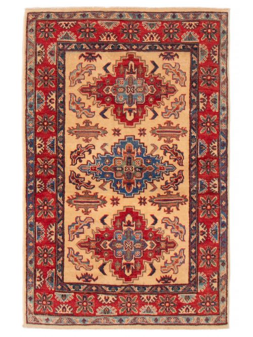 Afghan Uzbek Ghazni 3'2" x 5'0" Hand-knotted Wool Rug 