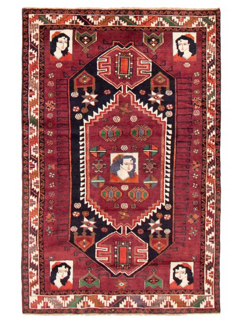 Persian Style 4'10" x 7'6" Hand-knotted Wool Rug 