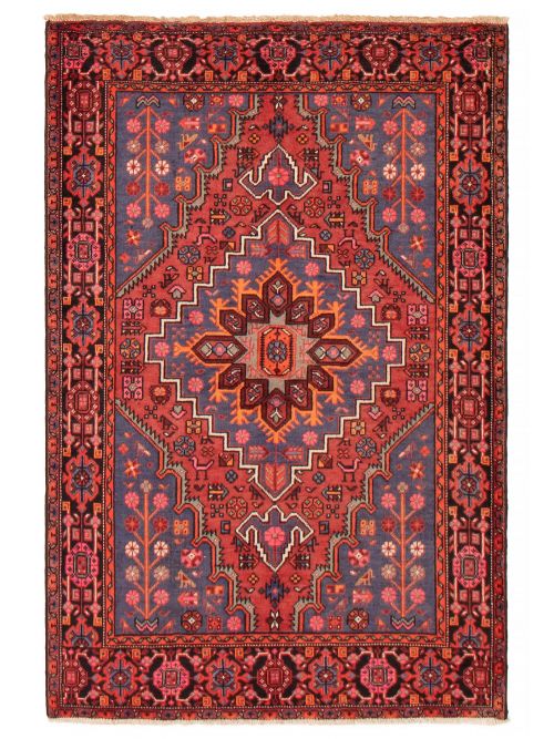 Persian Style 4'2" x 6'4" Hand-knotted Wool Rug 