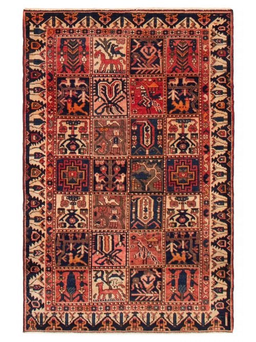 Persian Style 3'11" x 6'0" Hand-knotted Wool Rug 