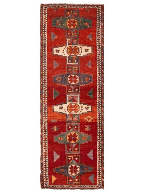 Persian Style 4'6" x 13'5" Hand-knotted Wool Rug 
