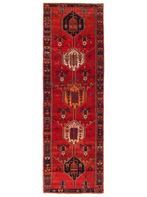 Persian Style 4'1" x 12'8" Hand-knotted Wool Rug 