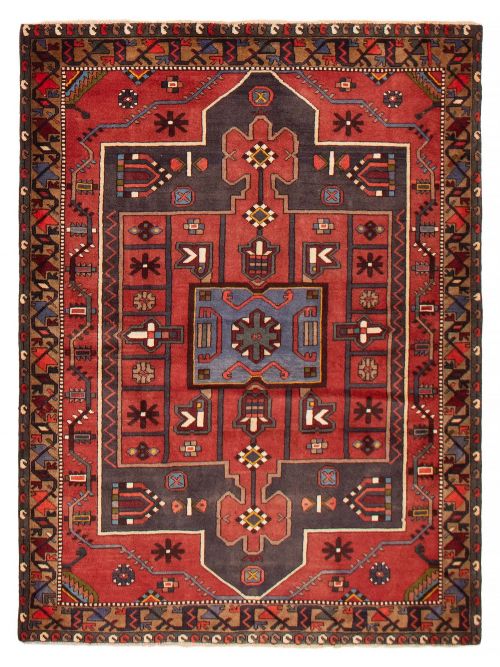 Persian Style 4'10" x 6'6" Hand-knotted Wool Rug 