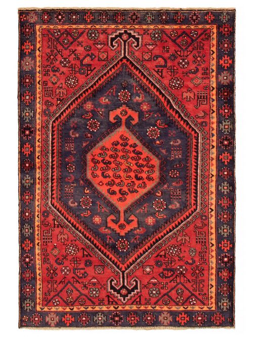 Persian Style 4'5" x 6'6" Hand-knotted Wool Rug 