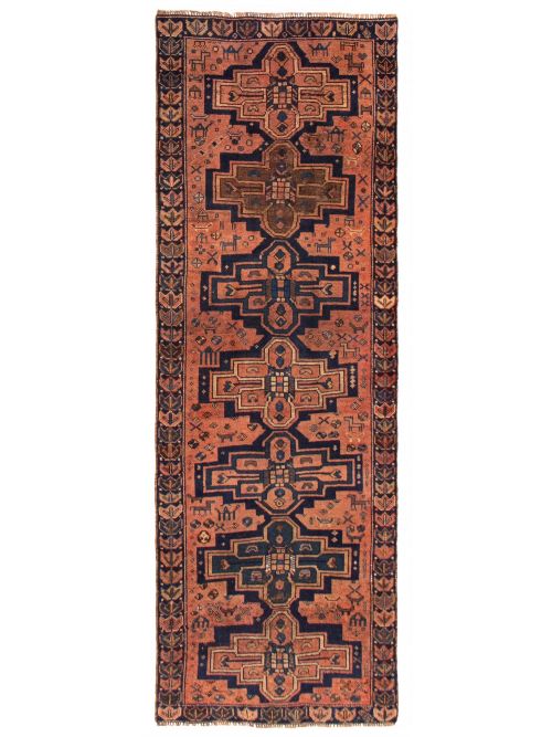 Persian Style 3'7" x 10'2" Hand-knotted Wool Rug 