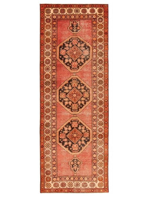 Persian Style 3'9" x 10'6" Hand-knotted Wool Rug 
